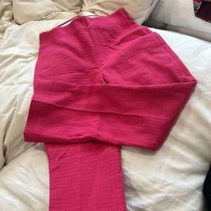 Zara Pink Textured SuitPant Size Small